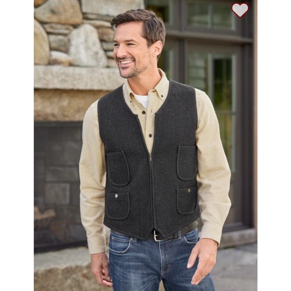 Orton Brothers Clothing Co. Other - MENS Orton Brothers Clothing Co. Wool Utility Vest - Medium - Charcoal Stripe